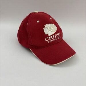 Vintage RARE Kansas City Chiefs All White Emblem Hat Twins Enterprise 90's S/M